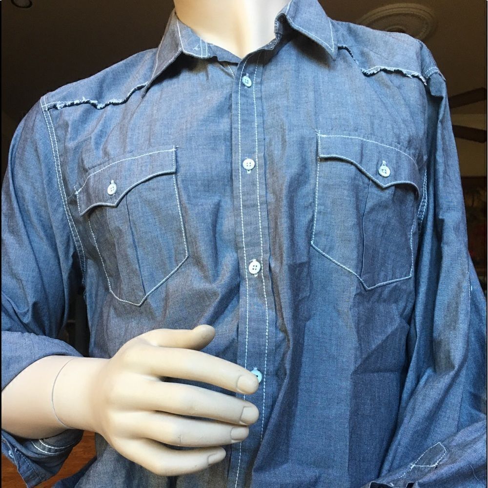 AMERICAN RAG Button Down Men's Shirt - Picture 11 of 16